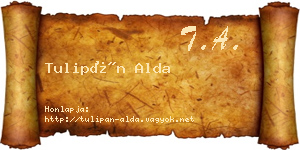 Tulipán Alda névjegykártya
